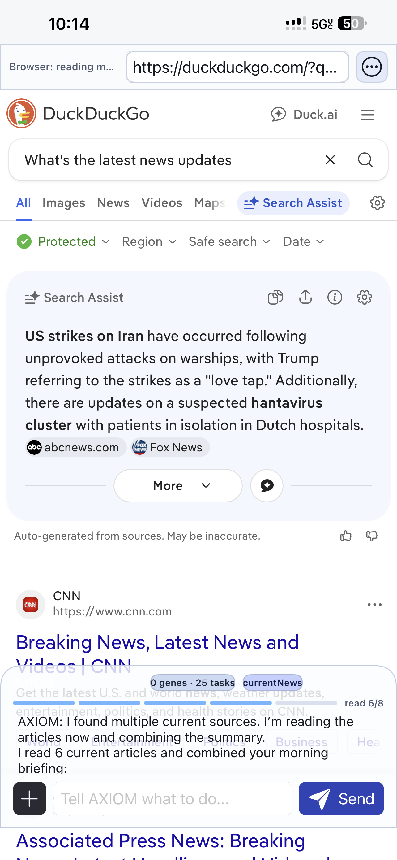 AXIOM latest news task result